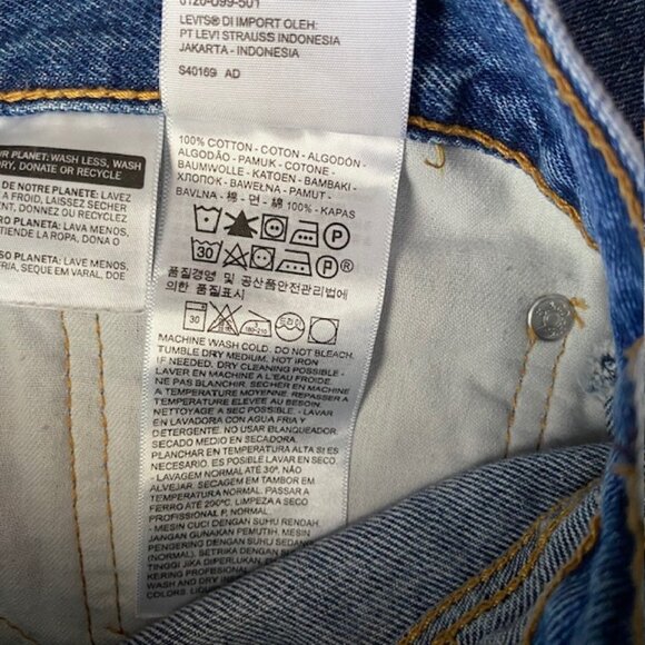 Levi’s 505 Men’s Jeans 34 Blue Straight Leg Classic Fit Cotton Dark wash Denim - Picture 12 of 12